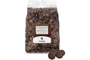 GEEOOLLAH Dark Cocoa Candy Melts 4 LB Resealable Bag, Confectionery Coating Wafers for Holiday Baking, Dipping and Decorating, Easy Melt Chocolate for Christmas Desserts, Cake Pops, Pretzels and Candy Making