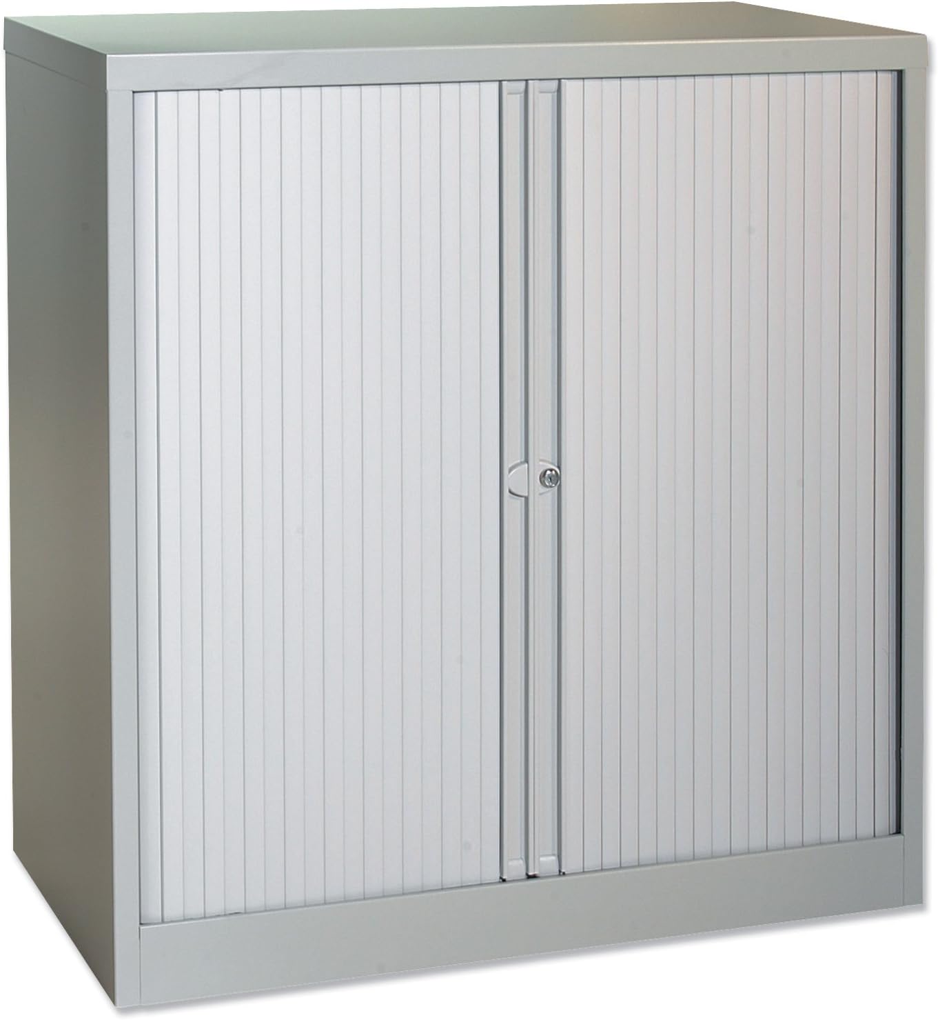 Trexus Tambour Cupboard Steel Sideopening W1000xD470xH1016mm Grey