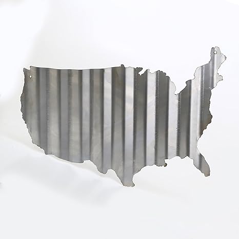 Decorative Collectibles 24 Inch Rustic American Flag Corrugated