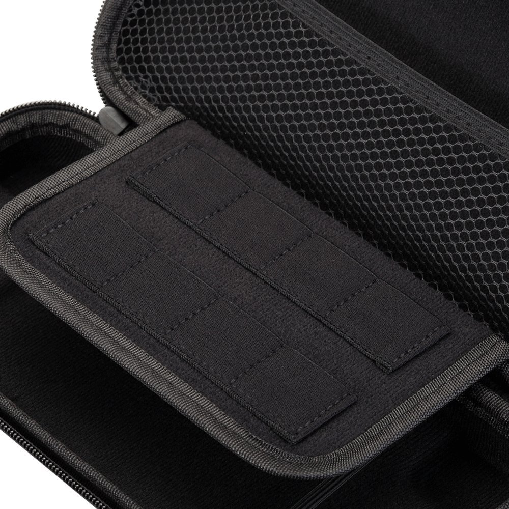 Vorida Case Compatible for Nintendo Switch, Carrying Travel Case Protective 8 Game Storage Slots & 9H Tempered Glass Screen Protector & Joy Con Grips Caps with Carrying Strap