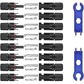 Usngsny 16 PCS Solar Panel Connectors, Male/Female IP67 1000V 30A（10AWG） | Solar Cable Connectors (8 Pairs) with 2 Spanners