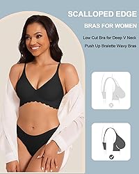 Deep V Bra Low Cut Plunge V Neck Bras Thin Strap