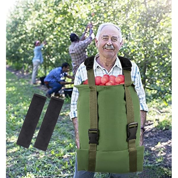 Delantal-Bolsa Para Cosechar Frutas - Ajustable, Resistente Al Agua, Ideal Para Huerto, Jardín O Granja