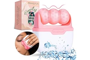 GRANDFUN Christmas Gifts for Her Travel Ice Roller for Face and Eye - 2 in 1 Skincare Face Roller Facial Massager Beauty Skin Care Tools Travel Essentials Mothers Day Gifts for Mom Women Wife Girls Adults