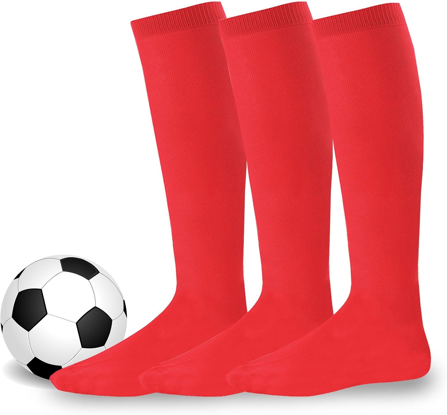 Soxnet Cotton Unisex Soccer Sports Team Socks 3 Pack: Clothing