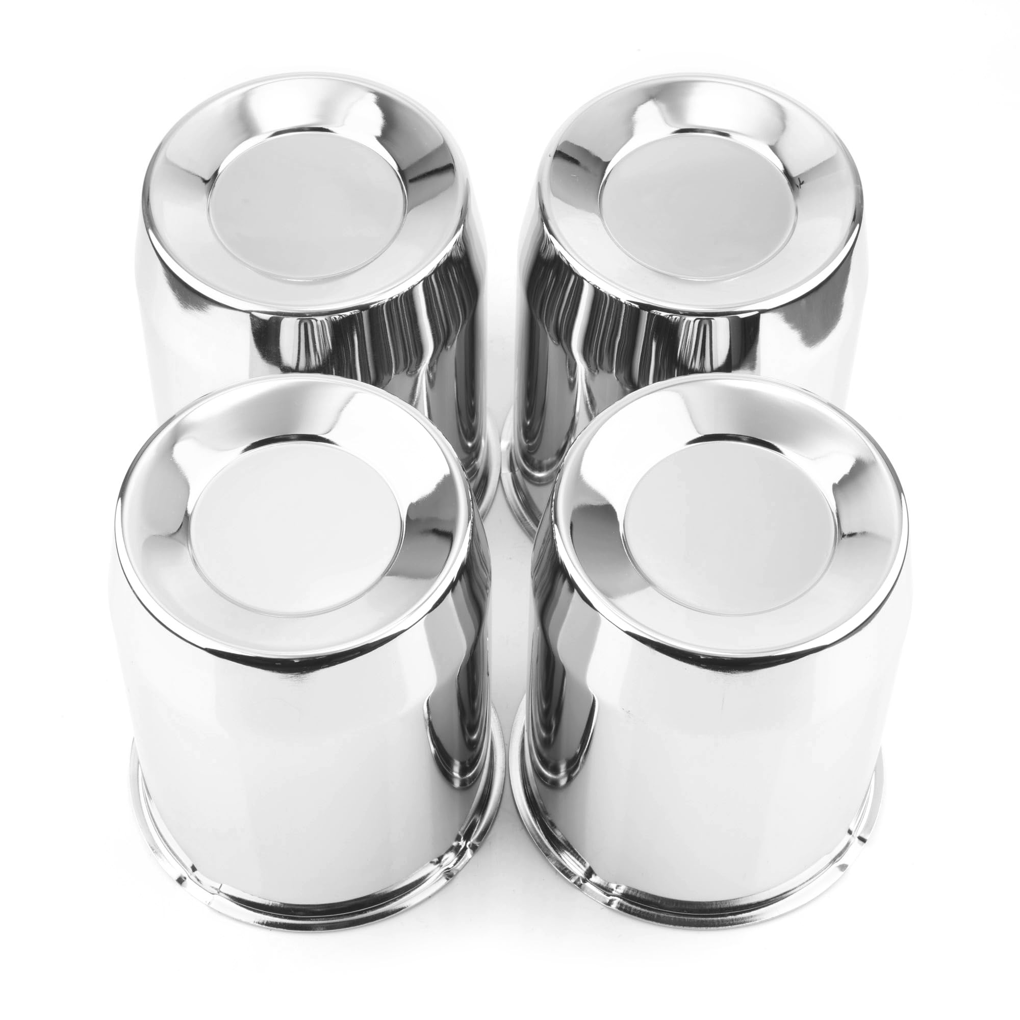Photo 1 of RTrhinoTuning 4PCS 5.15" 130mm Push Through Center Caps Wheel Hub Caps for 5.15in Truck Trailer Wheel Center Holes 6.46" Height Chrome