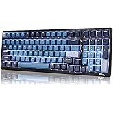 RK ROYAL KLUDGE RK98 Wireless Mechanical Keyboard, Triple Mode 2.4G/BT5.1/USB-C Hot Swappable Keyboard with Number Pad, Pre-lubed Linear Switches RGB Backlit Gaming Keyboard, Software Support