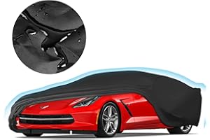 Proadsy 2025 Upgrade Car Cover Compatible with C7 Corvette 2014-2019 Windproof All Weather Waterproof Sun Rain UV Dust Snow Protection Outdoor Covers
