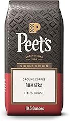 Peet's Coffee, Dark Roast Ground Coffee, 100% Arabica Coffee - Single Origin Sumatra 10.5 Ounce Bag, Packaging May Vary