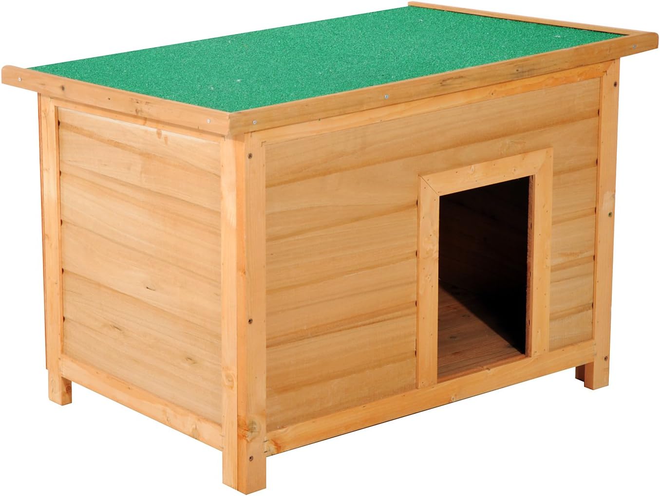 PawHut Wooden Dog Kennel Elevated Dog Pet House w/ Open Top 85W x 58D x