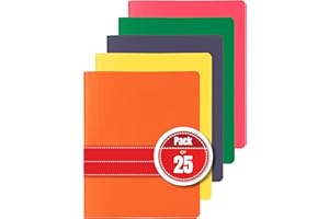 Hilroy Protège-rapports à 3 griffes, 21,6 x 27,9 cm, 25 par paquet, couleurs assorties (06249)