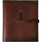 Photo Album 4x6 200 Photos, Genuine Leather Albums Page Refillable with 30 Pieces Writing Paper, Best Gift for Travel Wedding Kids Graduation Baby Picture Album Scrapbook