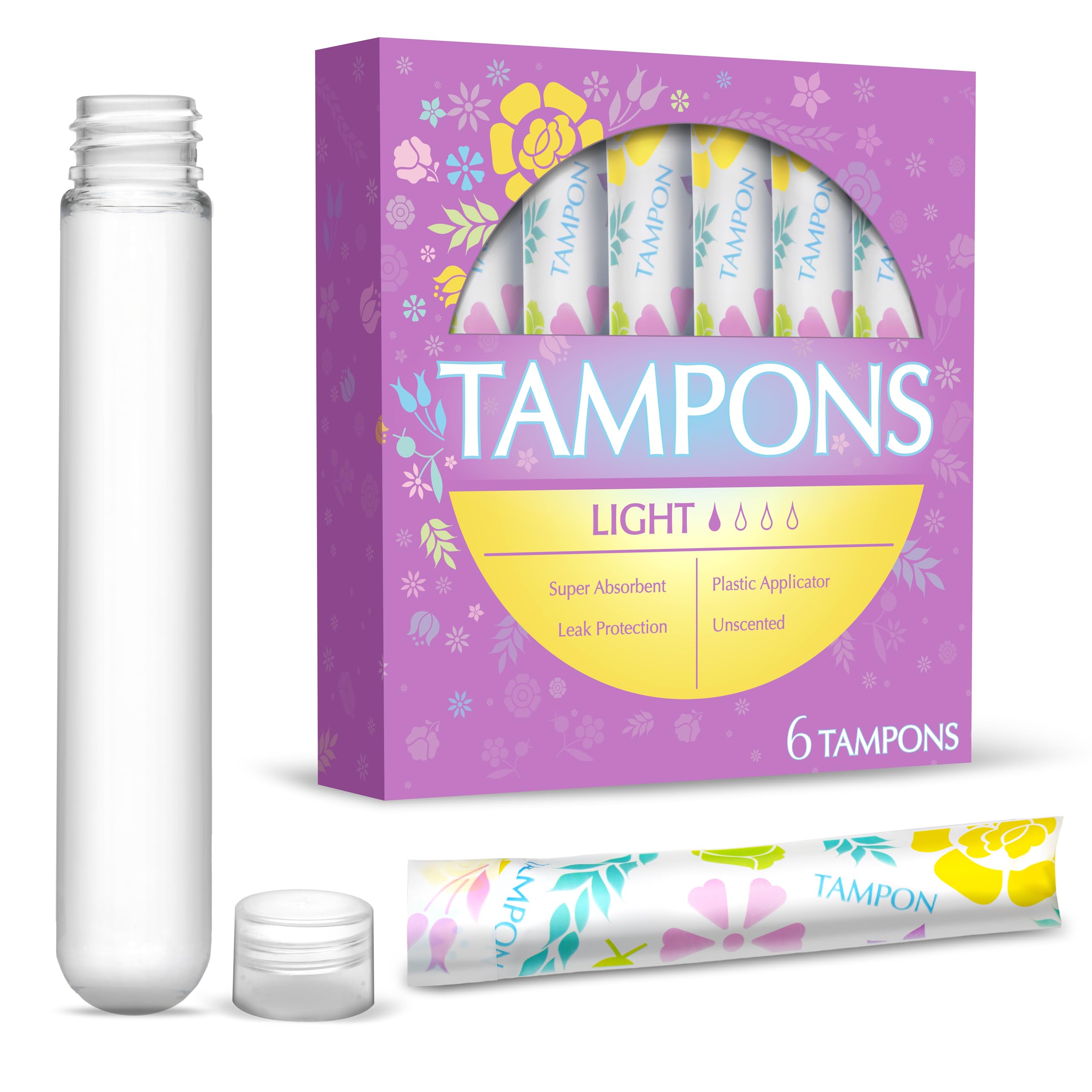 Photo 1 of GoPong Tampon Flasks 6 Pack (9 oz Total) - Hidden Alcohol Travel Flasks for Women - Secret Liquor Containers for Nightclubs, Festivals, Cruises, and Sports Events