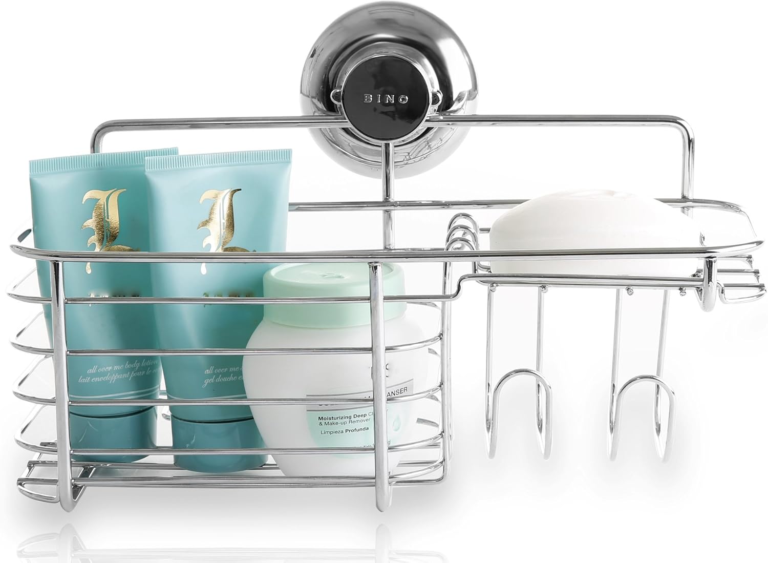 BINO SMARTSUCTION Chrome Shower Caddy, Combo Basket Amazon.co.uk
