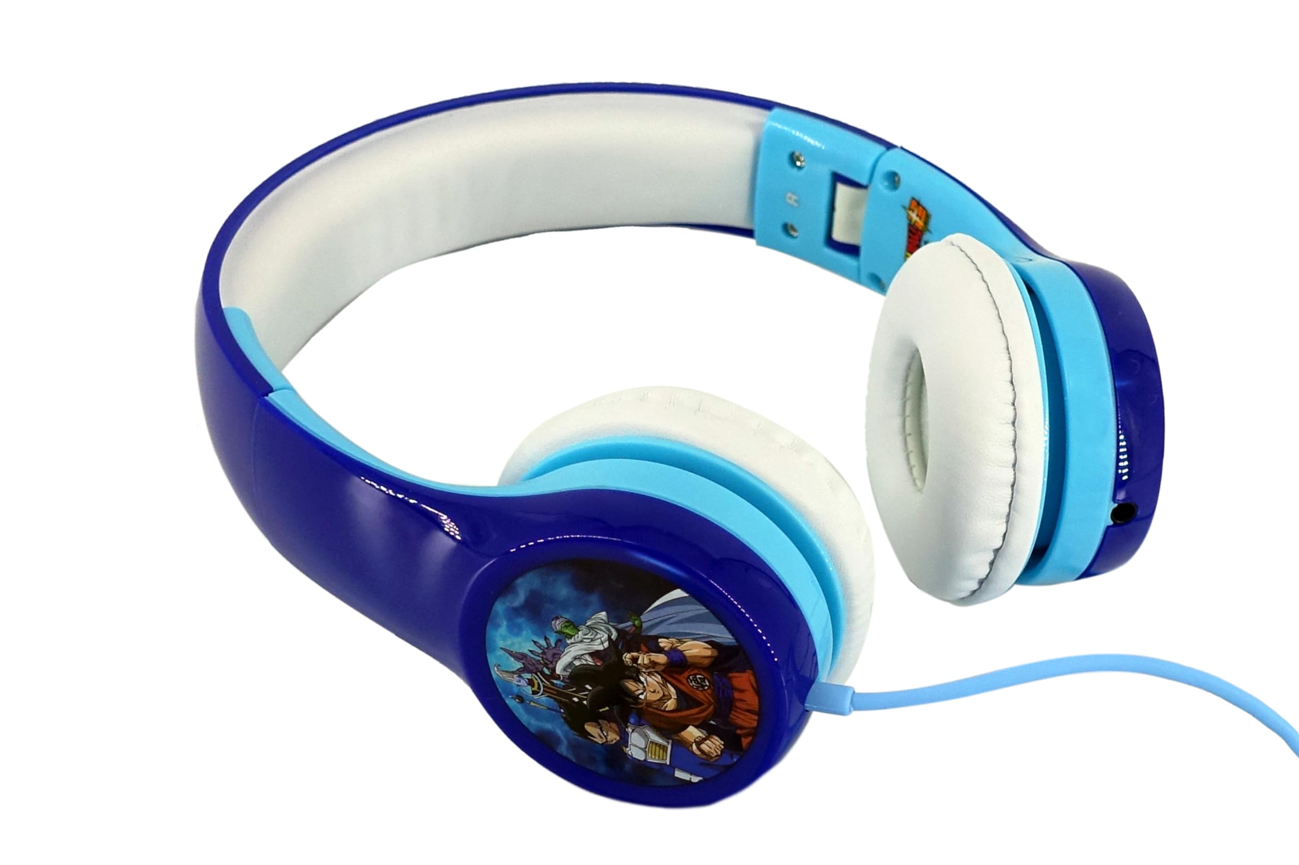 TEKNOFUN - Official License Dragon Ball Super - Dragon Ball Super Headphones - Trunks and Goten - Foldable Headphones - 3.5 mm Jack Connector - Adjustable Headband - Blue - From 6 years old - 811326