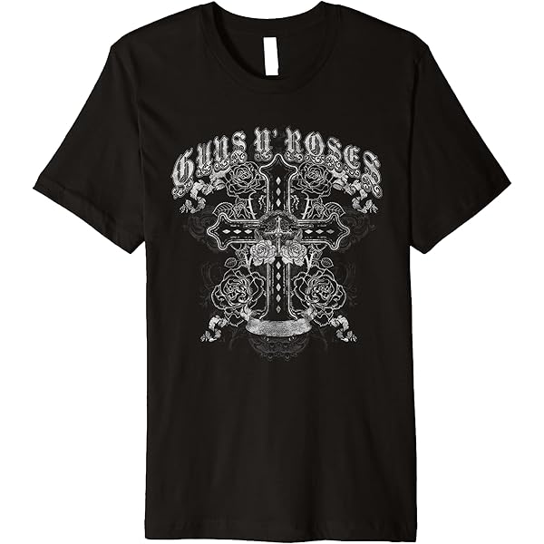 Amazon.com: Guns N' Roses Official Vintage White Cross T