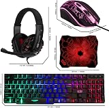 Orzly RX250 4 in 1 Gaming Keyboard Mouse Headset Pad Bundle RGB view 7