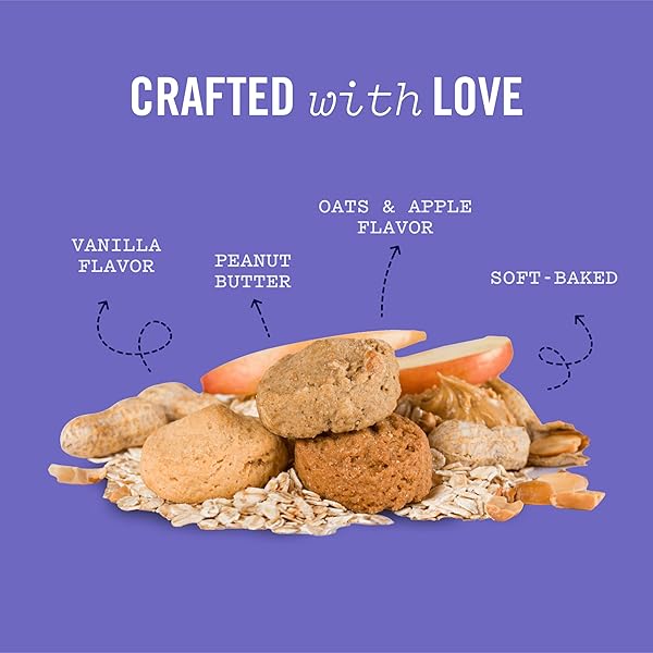 THREE DOG BAKERY ASSORT”MUTT” TRIO, 48OZ – DELICIOUS DOG TREATS WITH OATS, APPLE, PEANUT BUTTER & VANILLA, PREMIUM DOG TRAINING TREATS, PUPPY TREATS
