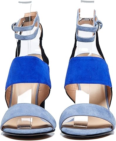dark blue heeled sandals