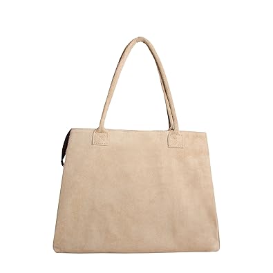SKUTARI original Damen Wildleder Shopper Luciana | Handtasche mit eingenähter Innentasche | Beuteltasche Tragetasche Leder | 