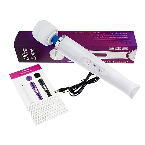 Magic Wand Massagegerät Massagestab - Akku Vibrator - sehr Stark - sehr leise - 20 Stufen - Sexspielzeug Original von Marielo