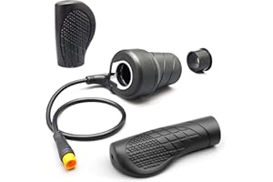 HUDAMZKY Electric Bicycle Right Handle 20X Half Twist Throttle 24V 36V 48V 60V 72V SM/Waterproof Connector for E Bikes or Folding Electric Scooter
