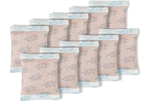 ROOMLINE Silica Gel Packets - 10 Pcs 50 Gram Desiccant Packs for Storage Moisture Absorbers Silica Gel Desiccant Packets Rechargeable Desiccant Dehumidifiers Bags for Moisture Control