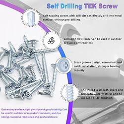 mxuteuk 145PCS #8 x1/2'' to 1-1/2" Self Tapping