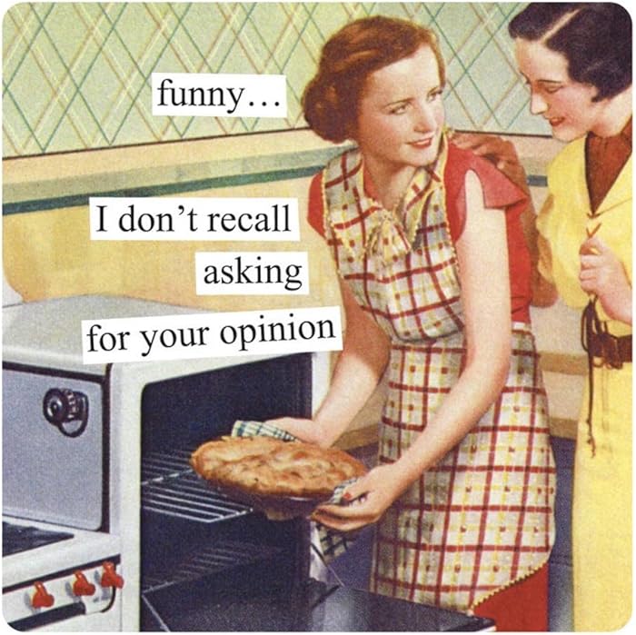 Anne Taintor Square Refrigerator Magnet - Funny I Don't Recall Asking For Your Opinion Anne Taintor Square Refrigerator Magnet - Funny I Don't Recall Asking For Your Opinion