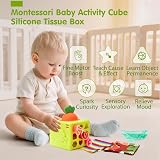 Hahaland Silicone Baby Tissue Box Toy 6-12 Months 6-IN-1 Montessori view 2