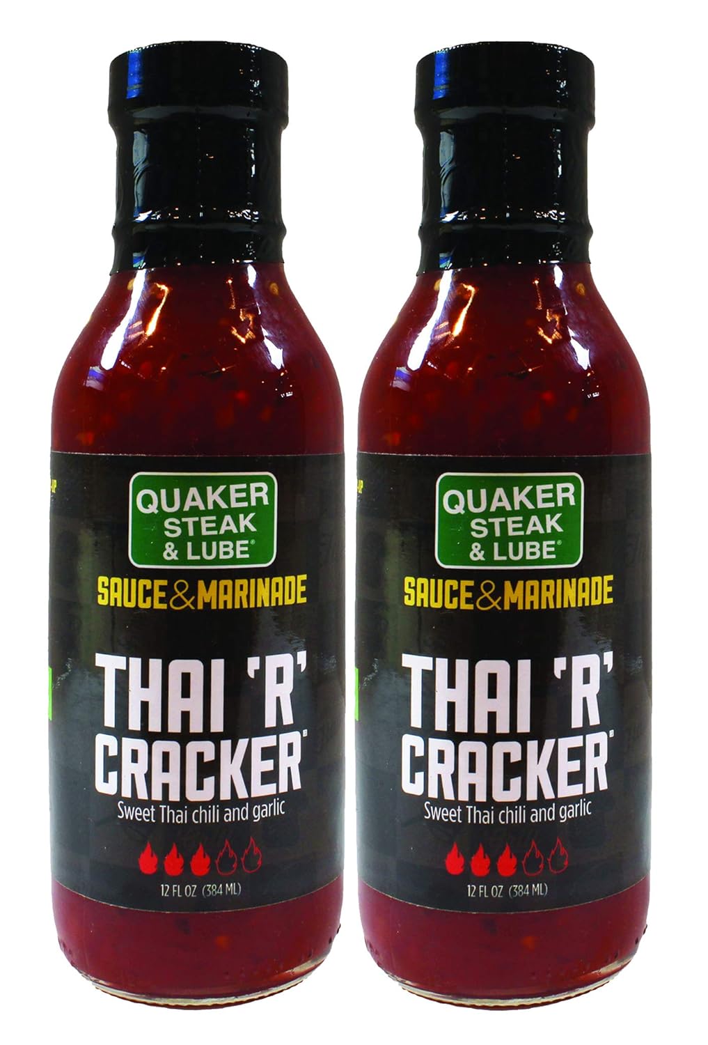 Quaker Steak and Lube Thai R Cracker Wing Sauce TWO 12 Ounce Bottles