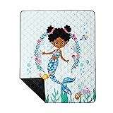 AILONEN Cute Mermaid Picnic Blankets 59"x79" Cute