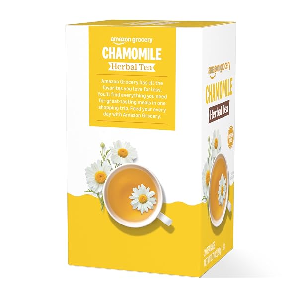 AMAZON GROCERY, CHAMOMILE HERBAL TEA BAGS, 20 CT