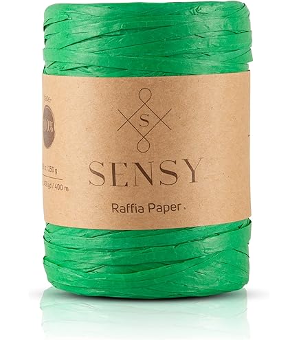 656 Feet Natural Raffia Paper Ribbon Twine Strings,1/4 Inch Kraft Raffia Twine Sturdy Packing Paper Craft Ribbon For Florist Bouquets Decoration Christmas Festival Holiday Gift Wrap DIY Crafts