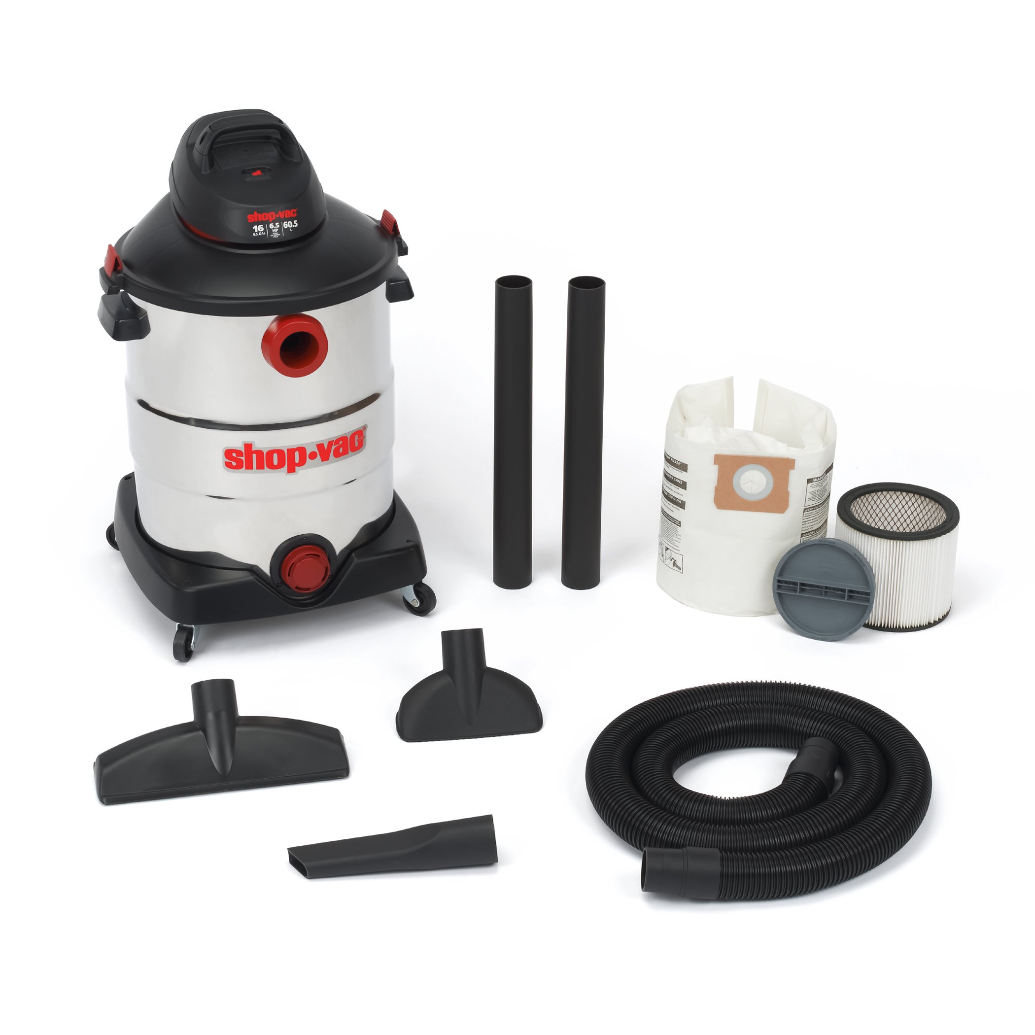 ShopVac 5986300 16Gallon 6.5 Peak HP Stainless Steel Wet Dry Vacuum