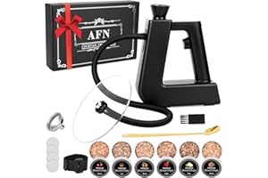 AFN Cocktail Smoker Kit With Torch, 6 Flavors Wood Chips, Drink/Bourbon/Old Fashioned Smoker Kit, Whiskey Gifts for Men, Dad, Husband,Boss, Boyfriend (Without Butane)
