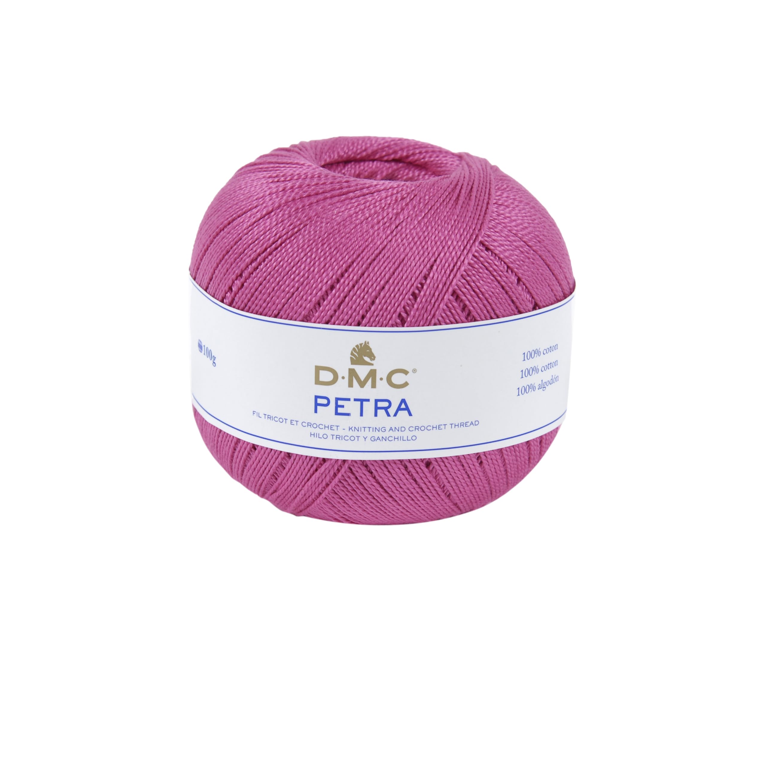 DMC Petra Yarn, 100% Cotton, Pink, Size 5
