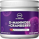 MRM Nutrition D-Mannose + Cranberry | Cranberry Flavored | Urinary Tract + Bladder Health | Low-Sugar | Gluten Free + Vegan | 40 Servings