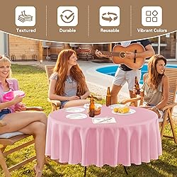 sancua Round Tablecloth 90 Inch Diameter, 8 Pack