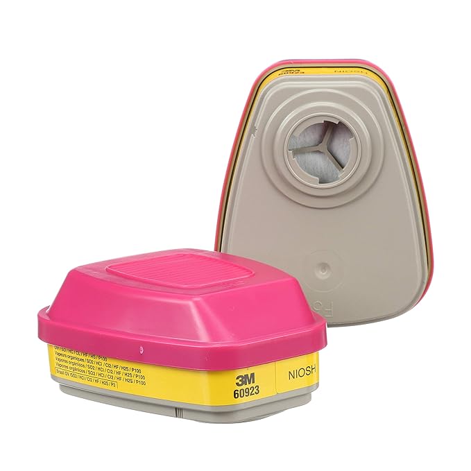 3M Organic Vapor/Acid Gas Cartridge/Filter 60923, P100 Respiratory