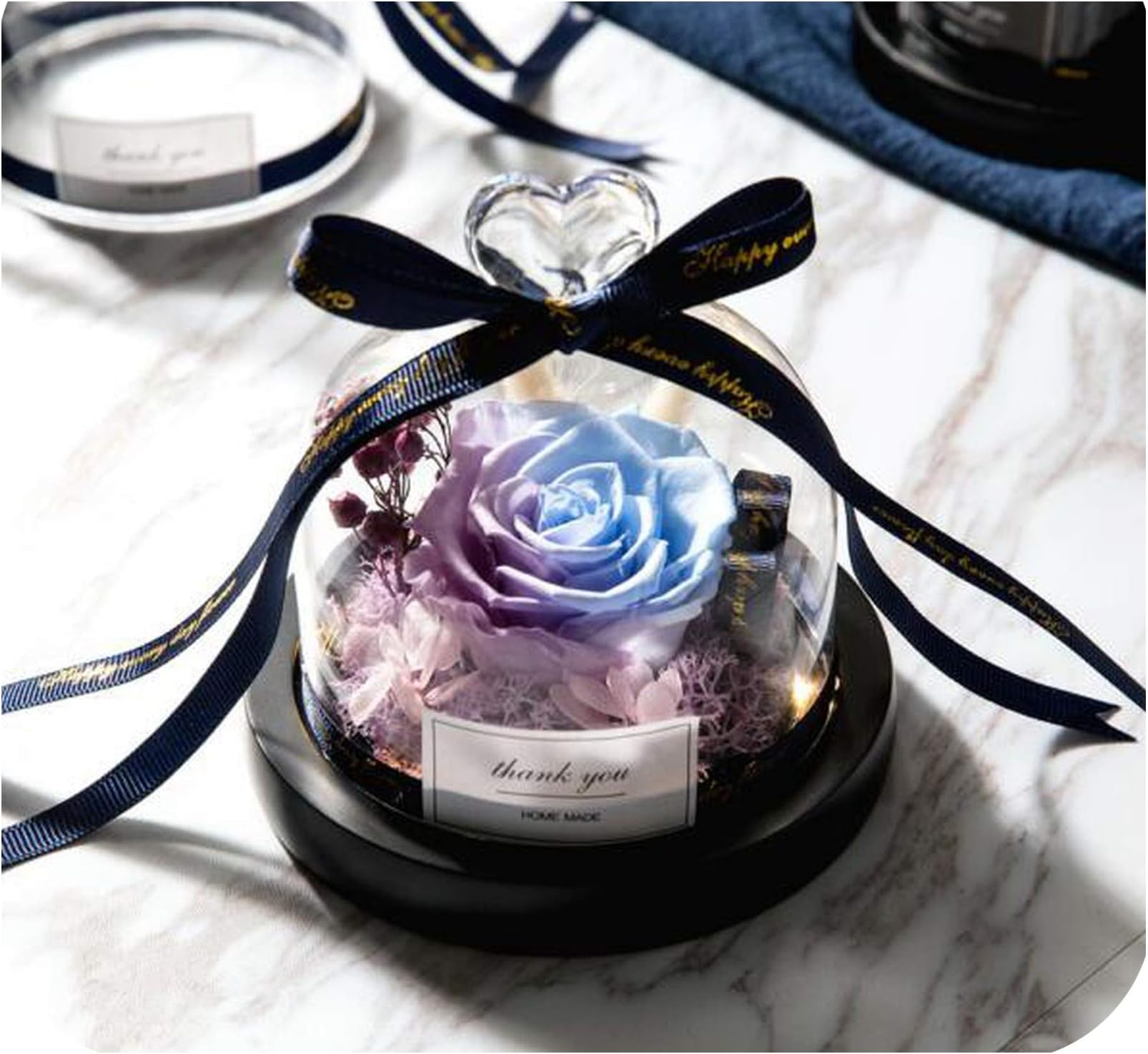 Sharing lives Preserved Exclusive Rose in Glass Dome with Lights Eternal Real Rose Mother's Day GIF,003