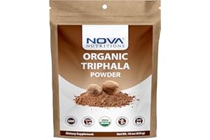 Nova Nutritions Certified Organic Triphala Powder 16 OZ (454 gm) - Supports Healthy Immune & Digestive Function.*