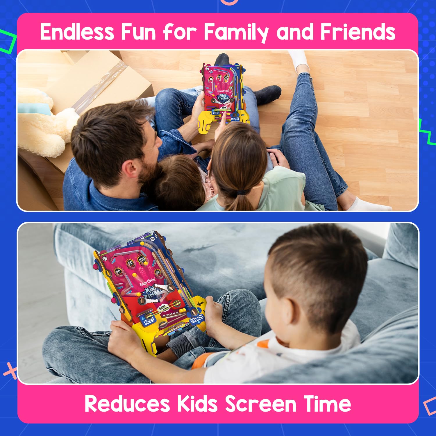 Smartivity DIY Mini Pinball for Kids Ages 6-12 Years | Build Your Own - Hand Held Pinball Game I Birthday Gift for Boys & Girls | STEM Toy for Kids 6,7,8,9,10,11,12 Years Old