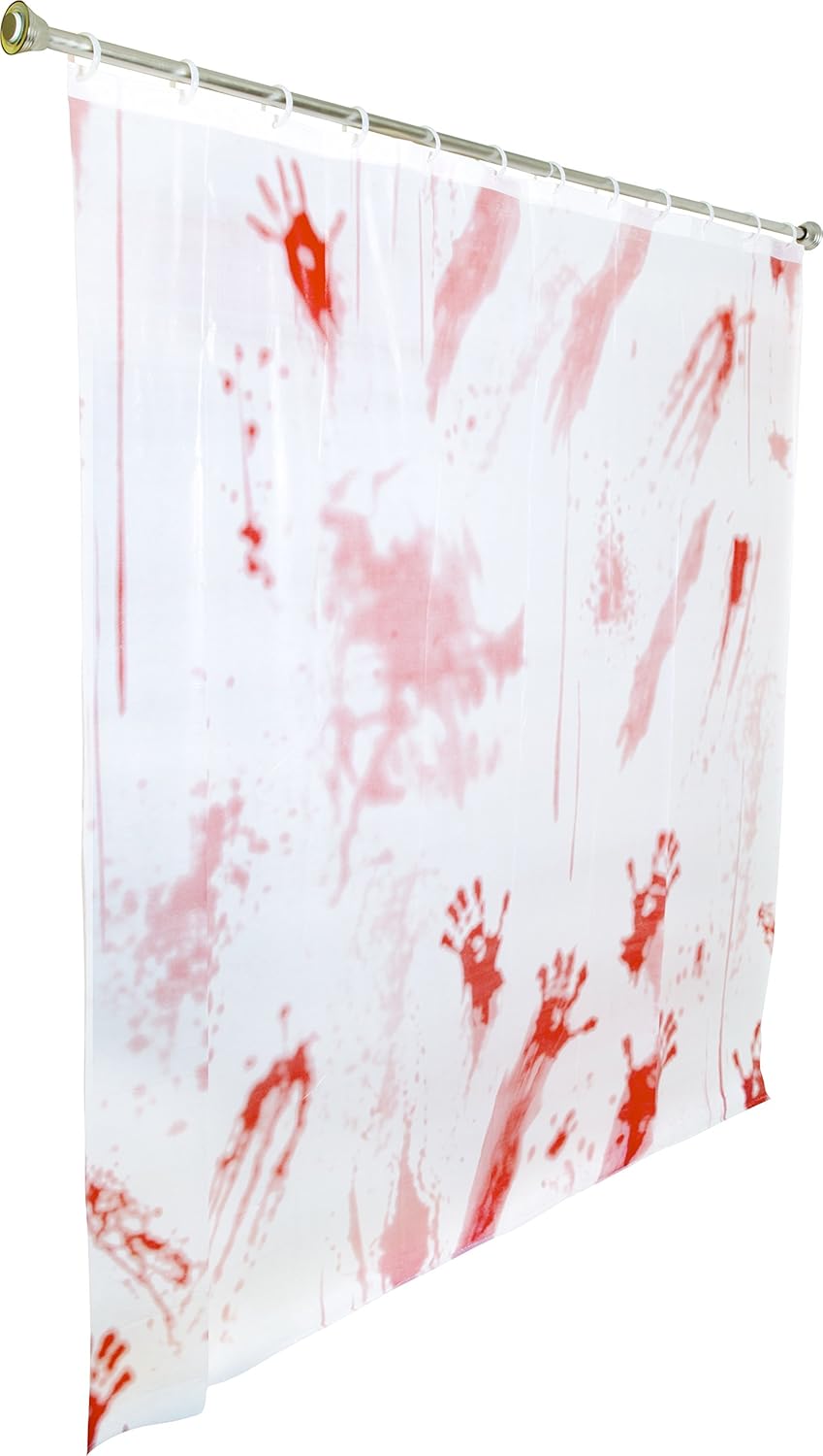 Kangaroo's Bloody Shower Curtain Halloween Decoration; (Double-Sided): Toys & Games