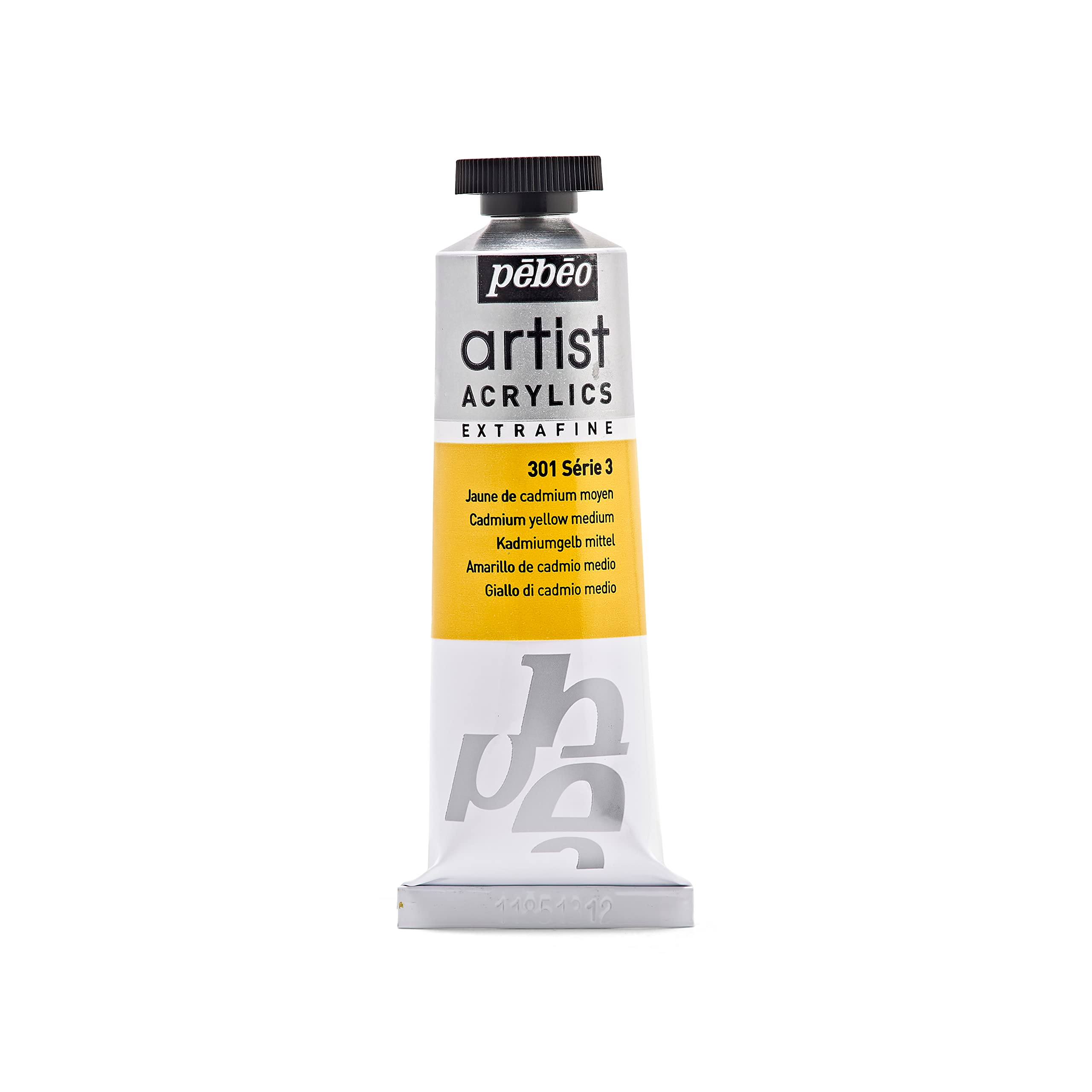 Pebeo 37 ml Artist Acrylics, Medium Cadmium Yellow