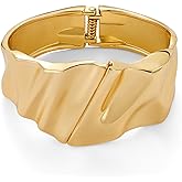 HUAYUNFANG Chunky Gold Bangle Bracelet for Women Thick Irregular Gold Chunky Bracelets Statement Bracelet Trendy Jewelry