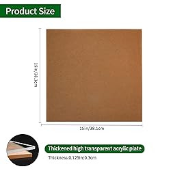Lesnlok 2 Pieces 15 x 15 Acrylic Sheet 1/8 Thick