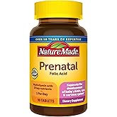 Nature Made Prenatal Multivitamin with Folic Acid, Vitamin & Mineral Supplement, Daily Nutritional Support, Prenatal Vitamins