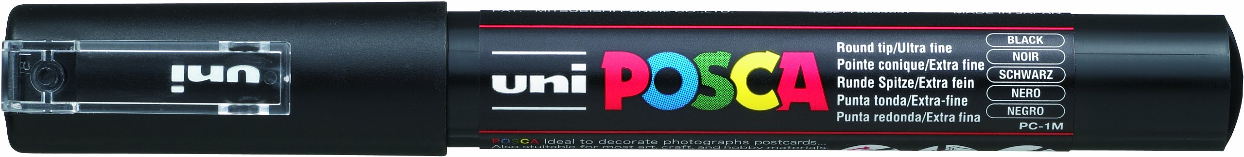 Posca UNI-BALL MARKER PEN PC-1M - BLACK - SINGLE PEN