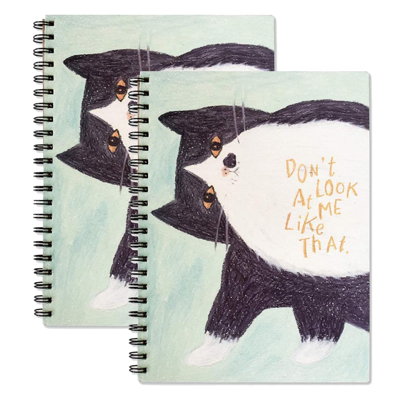 Marte Vanci A4 Sketchbook, Spiral Bound Sketch Book Hardcover Drawing Book Cute Cat Cover Sketch Pad Portrait Art Paper for Artists Student Painting Sketching,170gsm Cartridge Paper, 40 Sheets 2 Pack